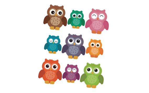 HAPPY OWLS - DECORATION FROM EDIBLE PAPER