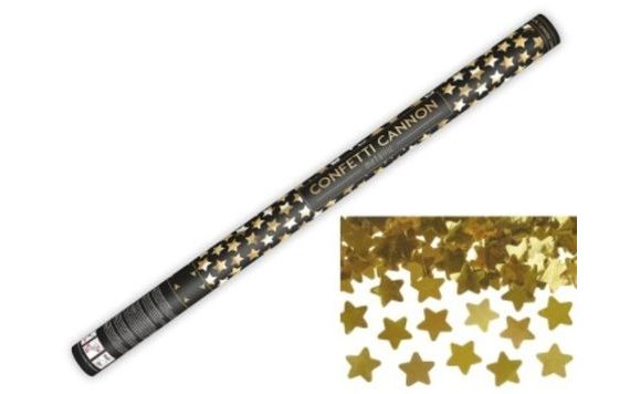 CONFETTI 80 CM - GOLD METAL STARS - NEW YEAR'S EVE