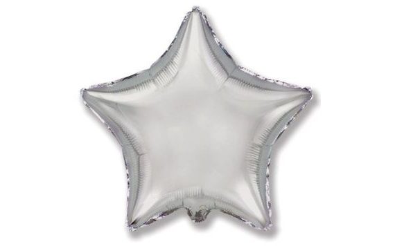 SILVER STAR FOIL BALLOON 45 CM
