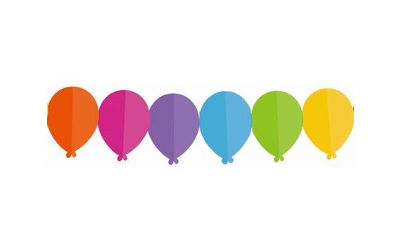 PARTY GARLAND "COLORFUL BALLOONS", 360 X 13.5 X 18 CM