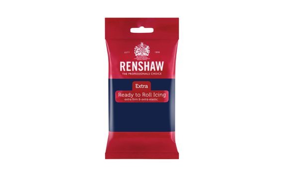 SÖTÉT KÉK BEVONÓ ANYAG - HENGERELT FONDANT NAVY BLUE RENSHAW 250 G