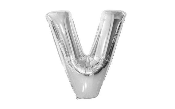 BALLOON FOIL LETTER "V" 115 CM