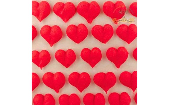 RED SUGAR HEART DECORATIONS