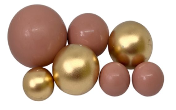 ČOKOLÁDOVÉ KOULE ZLATO-BÉŽOVÉ
