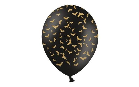 LATEXOVÉ BALÓNKY ČERNÉ - NETOPÝŘI - 30 CM - 6 KS