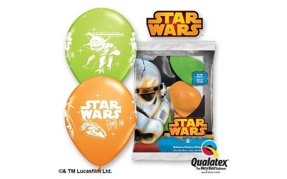 BALLOONS STAR WARS 30 CM - 6 PCS