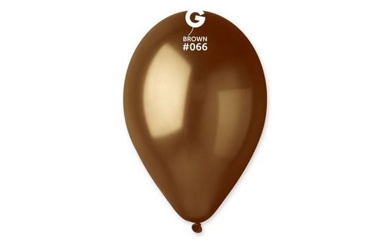 METALLIC BROWN BALLOONS 100 PCS - DIAMETER 26 CM