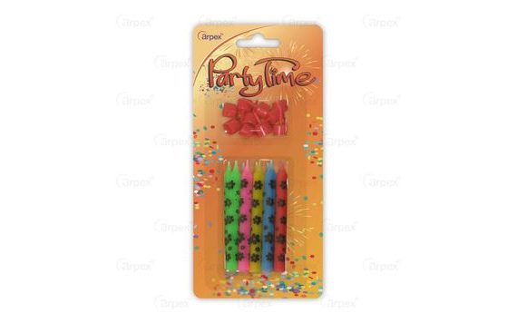 BIRTHDAY CANDLES - FLOWERS IN PACK OF 10