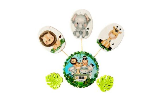 SADA CUKROVÝCH DEKORACÍ – SAFARI (ZVÍŘÁTKA NA DORT)