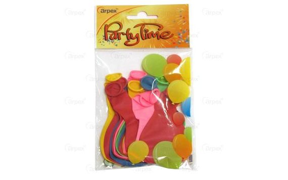 PASTEL BALLOONS, 15 PCS IN PACK, 23 CM