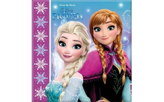 PAPÍROVÉ UBROUSKY FROZEN - LEDOVÉ KRÁLOVSTVÍ 33 X 33 CM, 20 KS