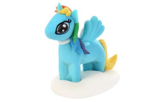 SUGAR FIGURE UNICORN BLUE 5 CM