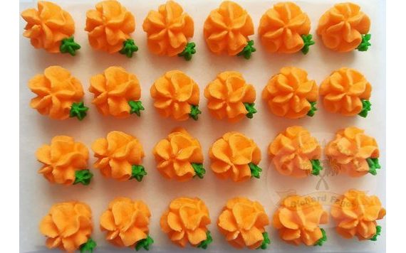 CUKROVÉ OZDOBY – KVETY NA PLATÍČKU 14 (24 KS)