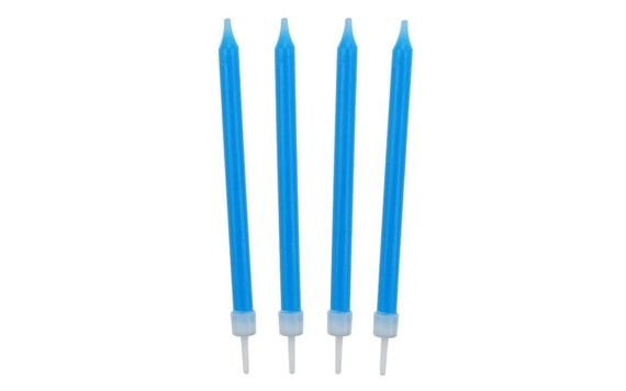 BIRTHDAY CANDLES 8,6 CM 10 PCS BLUE