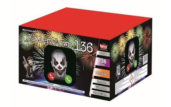 BATERIE VÝMETNIC KILLER CLOWN 136 RAN 2/1 - HALLOWEEN - MULTIKALIBR