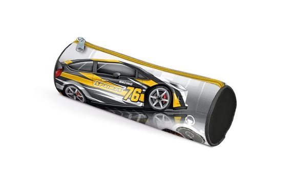 PENCIL CASE CYLINDRICAL - CAR - RACING