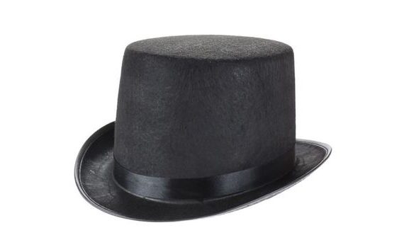 KLOBOUK CYLINDR ČERNÝ FILCOVÝ