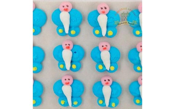 BLUE SUGAR BUTTERFLY DECORATIONS