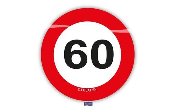 KONFETY NA STŮL XL DOPRAVNÍ ZNAČKA 60