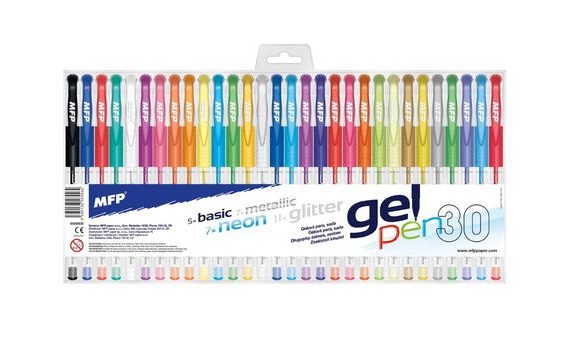 SET OF 30 GEL PENS - 0.5 MM