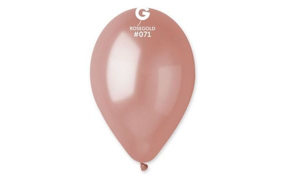 BALLOONS METALLIC 100 PCS ROSEGOLD - ROSE GOLD - DIAMETER 26 CM