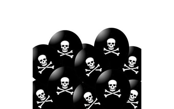 BALONEK PIRÁT ČERNÝ 20 KS