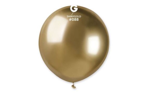 CHROMOVANÝ BALÓNEK 48 CM – LESKLÝ ZLATÝ 1KS