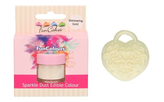 FUNCAKES EDIBLE FUNCOLOURS SPARKLE DUST - SHIMMERING GOLD