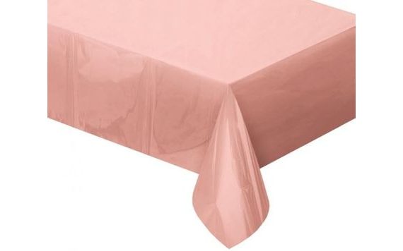 UBRUS FOLIOVÝ METALICKÝ RŮŽOVOZLATÝ - ROSEGOLD - 137 X 183 CM
