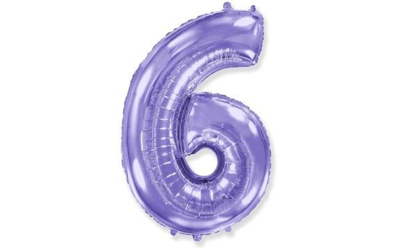 BALÓN FOLIOVÝ ČÍSLICE FIALOVÁ - LILA 102 CM - 6