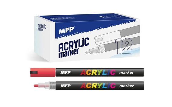 AKRYLOVÝ POPISOVAČ 4MM - ČERVENÝ