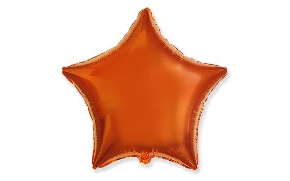 BALLOON FOIL 45 CM STAR ORANGE