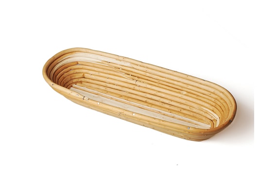 ROTANG BASKET OVAL 2 KG (ROTANG DISH FOR BREAD DOUGH RAISING)