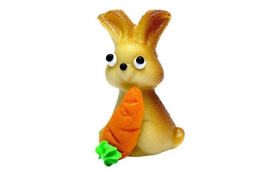 BUNNY WITH CARROT - MARZIPAN FIGURINE