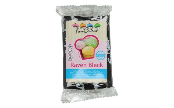 ČIERNY ROLOVANÝ FONDANT (FAREBNÝ FONDANT) RAVEN BLACK 250 G