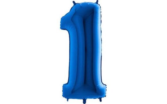 BALÓN FOLIOVÝ ČÍSLICE MODRÁ - BLUE 115 CM - 1