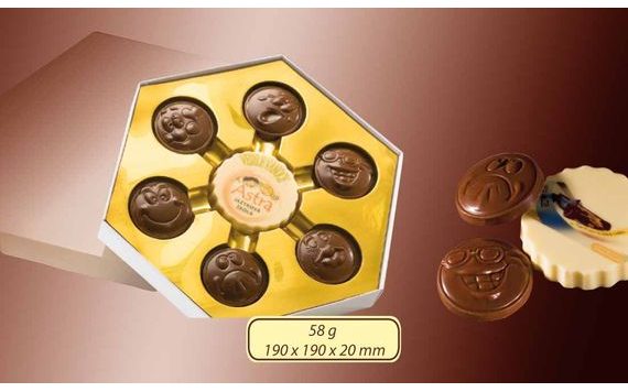 PROMOTIONAL CHOCOLATE SET 6X6G + 1X22G WITH YOUR DESIGN/LOGO – FROM 100 PCS
