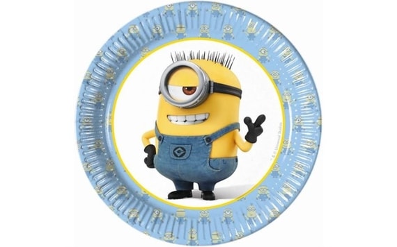 PAPÍR TÁNYÉR  MINION 20 CM 8 DB