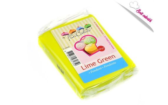 LIME GREEN ROLLED FONDANT (COLOUR FONDANT) 250 G - EXPIRATION DATE 27.10.2015