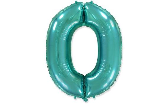 BALLOON FOIL NUMERALS TURQUOISE (TIFFANY) 115 CM - 0