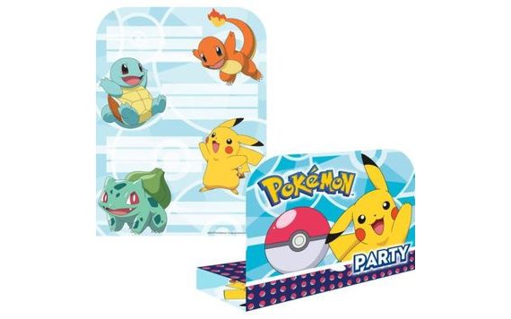 POZVÁNKY POKÉMON - 8 KS