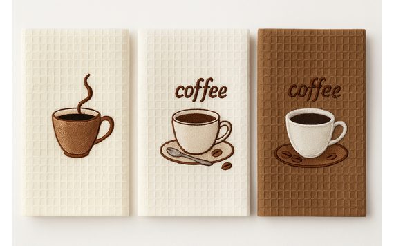 SET OF COFFEE KITCHEN TOWELS 45 X 70 CM, 3 PCS, MIXED COLORS