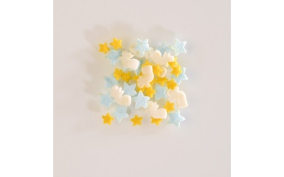 CANDY DECORATING BLUE-WHITE-YELLOW 50 G