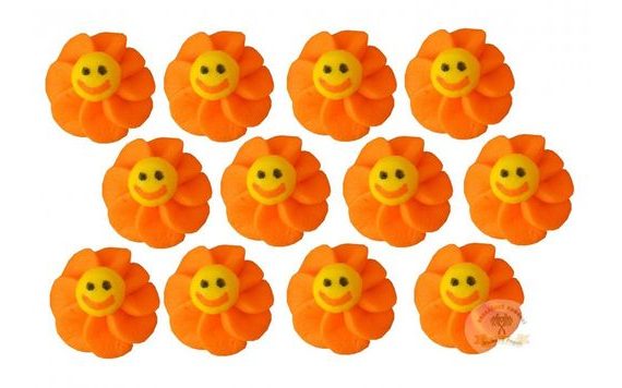 ORANGE SUN SUGAR DECORATIONS