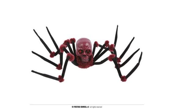 DEKORACE PAVOUK S LEBKOU - POHYBLIVÁ SE ZVUKEM A SVĚTLEM - HALLOWEEN
