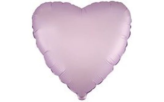 PASTEL LILA SZÍV FÓLIÁS LÉGGÖMB 45 CM - LILIOM