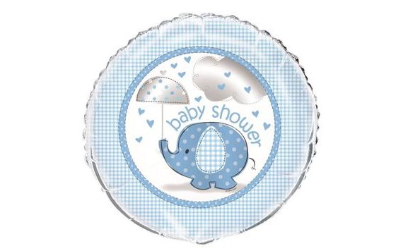 UMBRELLAPHANTS FOIL BALLOON "BABY SHOWER" - BOY 45 CM