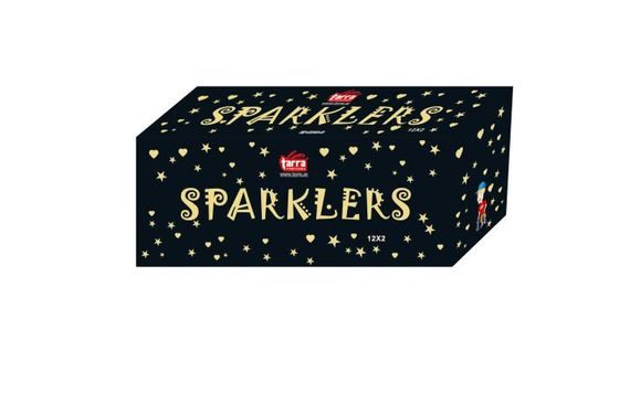 HEART-SHAPED SPARKLERS - BOX OF 24 - VALENTINE'S DAY - WEDDING