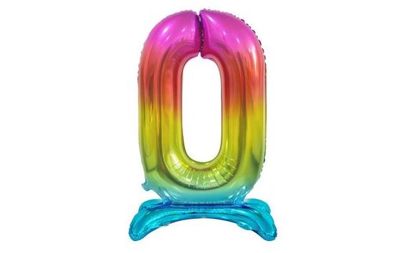 BALLOON FOIL NUMBERS DUH ON BASE, 74 CM - 0