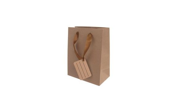 GIFT BAG 14X18 CM NATURE